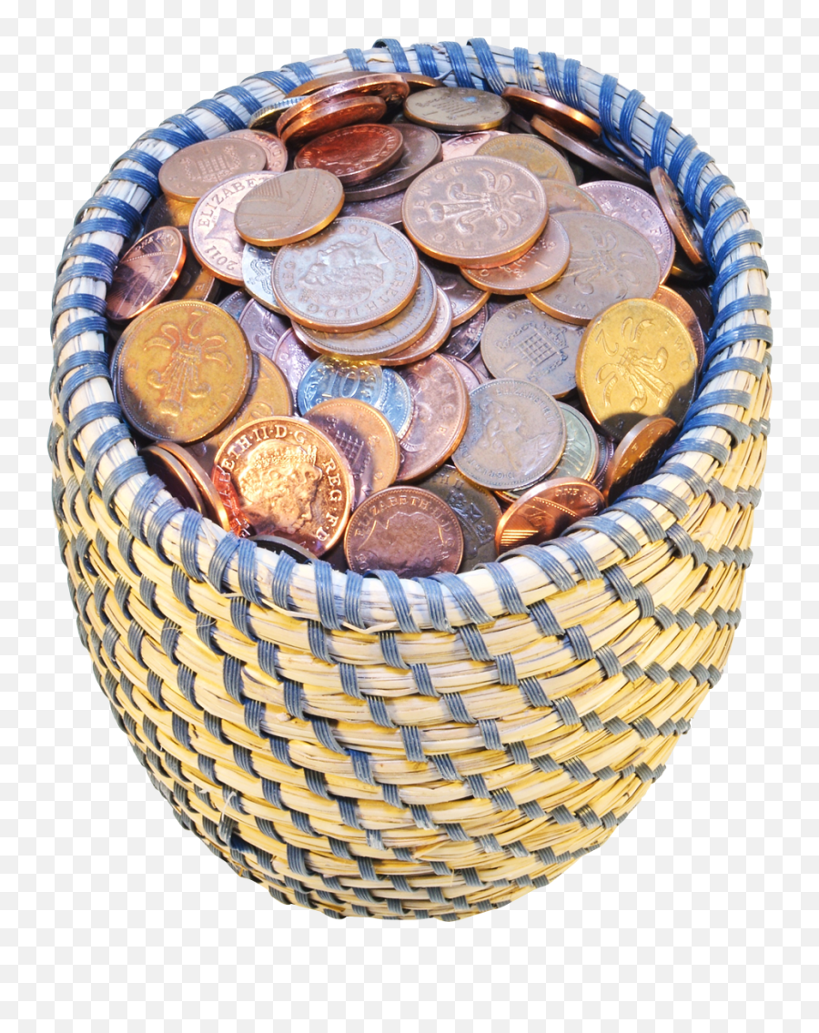 Basket With Coins Png Transparent Image - Pngpix God Give You The Power To Get Wealth,Coins Png