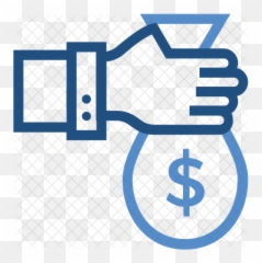 Money Bag Icon - Blue png