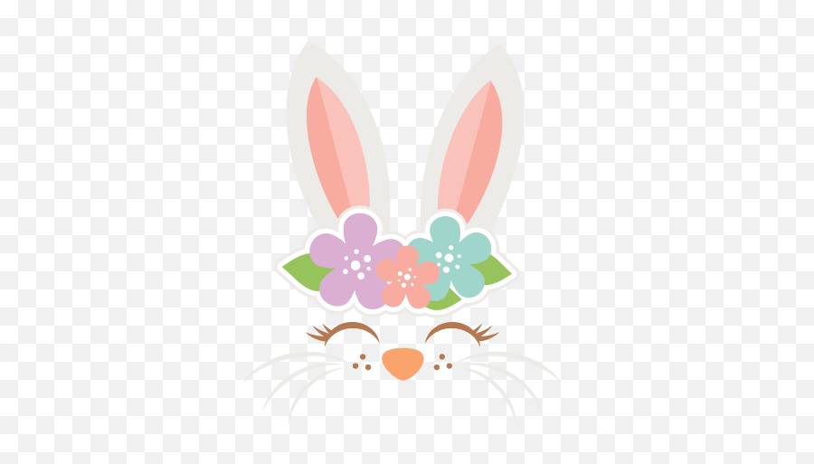 Easter Bunny Face Svg Cut Files Scrapbook File Cute - Cute Bunny Silhouette Clipart Png,Cute Face Png