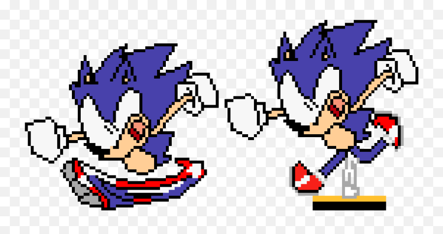 Download Sonic Pixel Art Transparent Hd Png - Uokplrs Pixel Art Sonic Movie,Sonic Logo Transparent