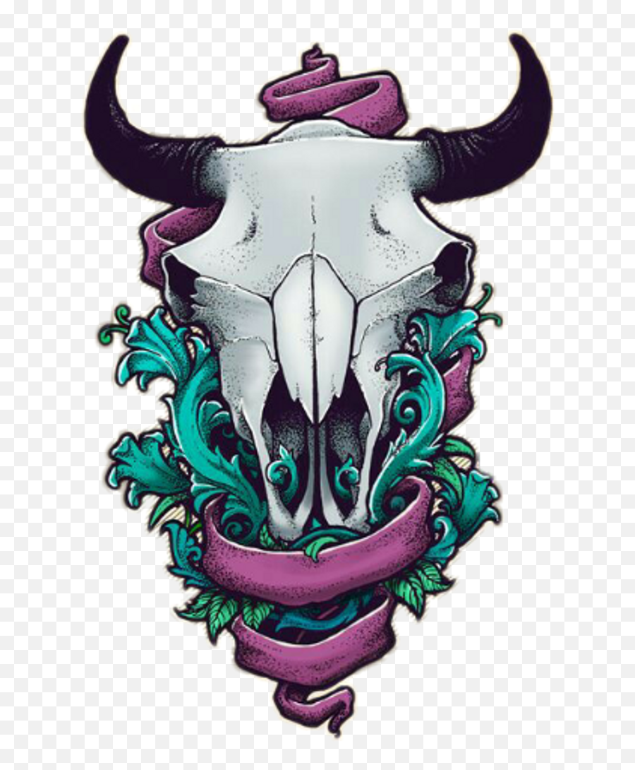 Skull Skulltattoo Coloredtattoos Tattoocolors Tattoo Clipart - Colored Tattoos Png,Skull Tattoo Png