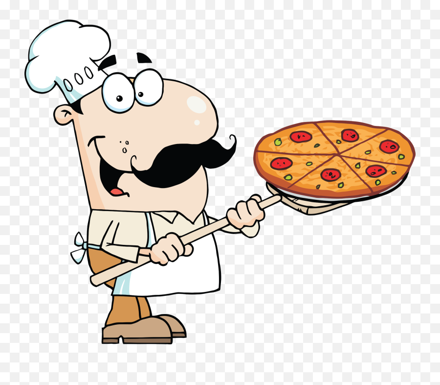 Download Cartoon Italian Pizza Guy - Italian Pizza Cartoon Transparent Png,Pizza Clipart Transparent Background