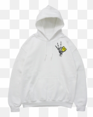 White Hoodie Hoodies Streetwear Brands - Flamingo Text Merch png