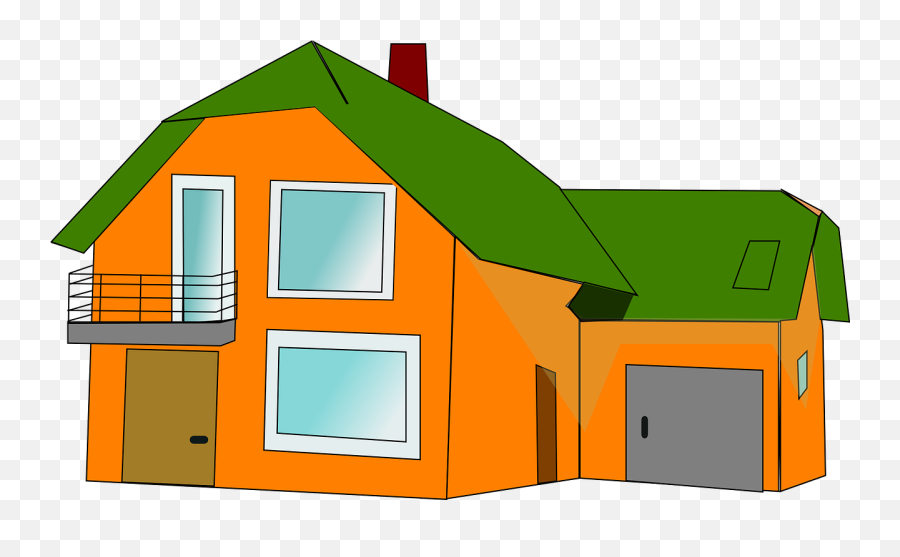 House Clipart With Garage - Balcony Of House Clip Art Png,Balcony Png