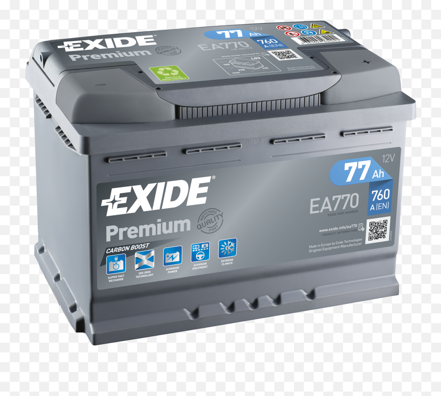 Automotive Battery Png Image For Free - Ea770 Exide,Car Battery Png