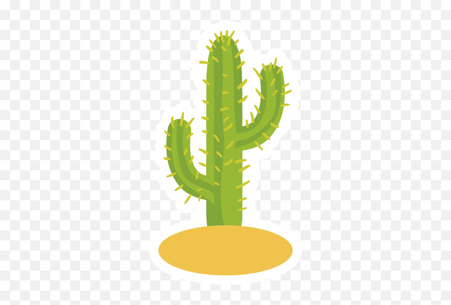 Cactus Sticker - Just Stickers Cactus Png,Cute Cactus Png