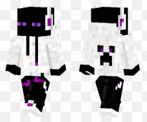 Enderman Boy - Minecraft Slim Gamer Skin png
