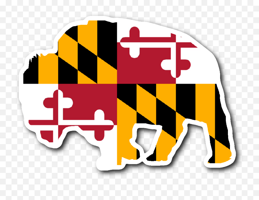 Maryland Buff Dye Cut Sticker - Maryland Flag Png,Maryland Flag Png