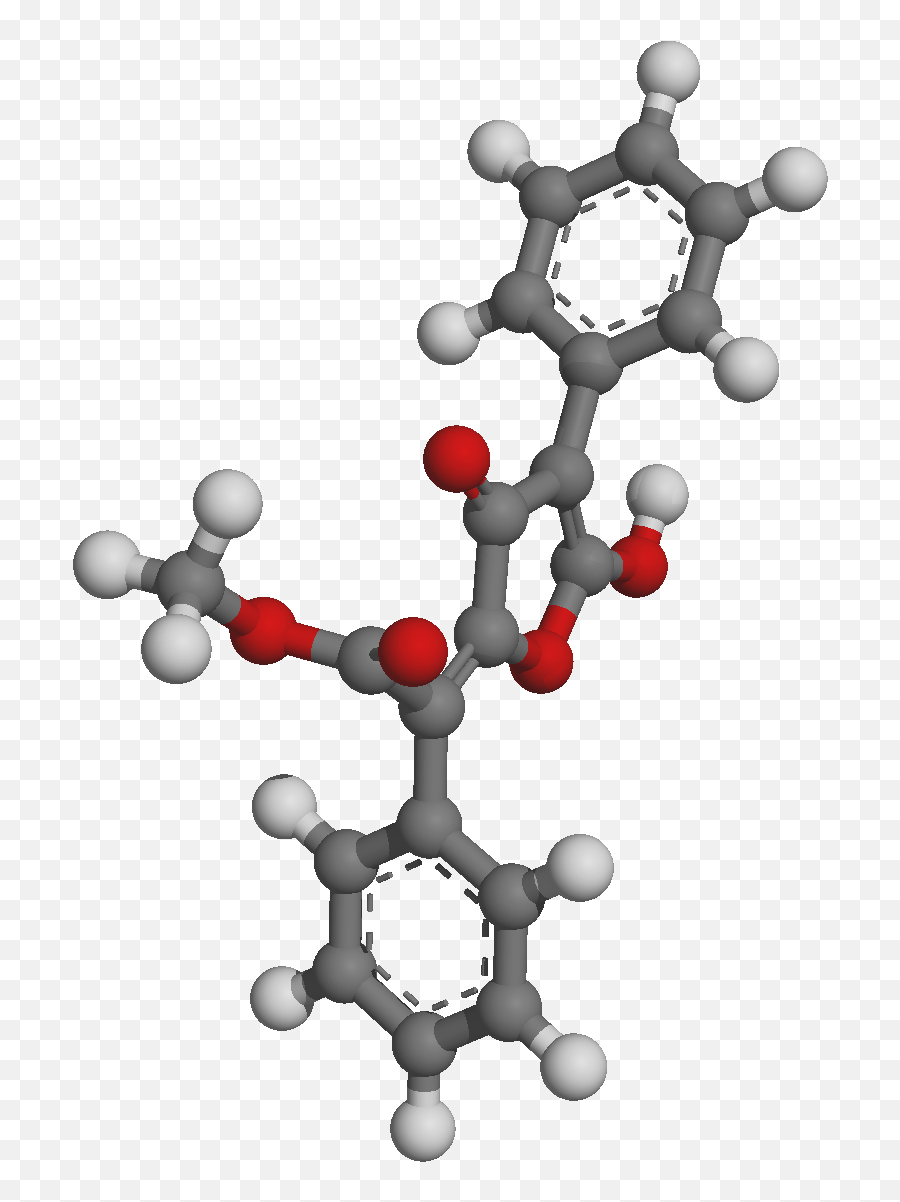 3d Sphere Png - File Vulpinic Acid 3d Ball And Stick Molecule,3d Sphere Png