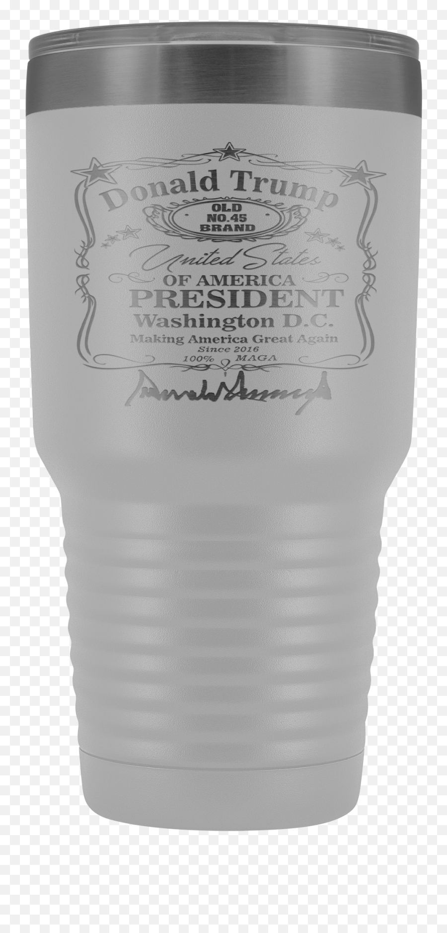 Whiskey Label With Signature 30 Oz Tumbler - Mug Png,Donald Trump Signature Png