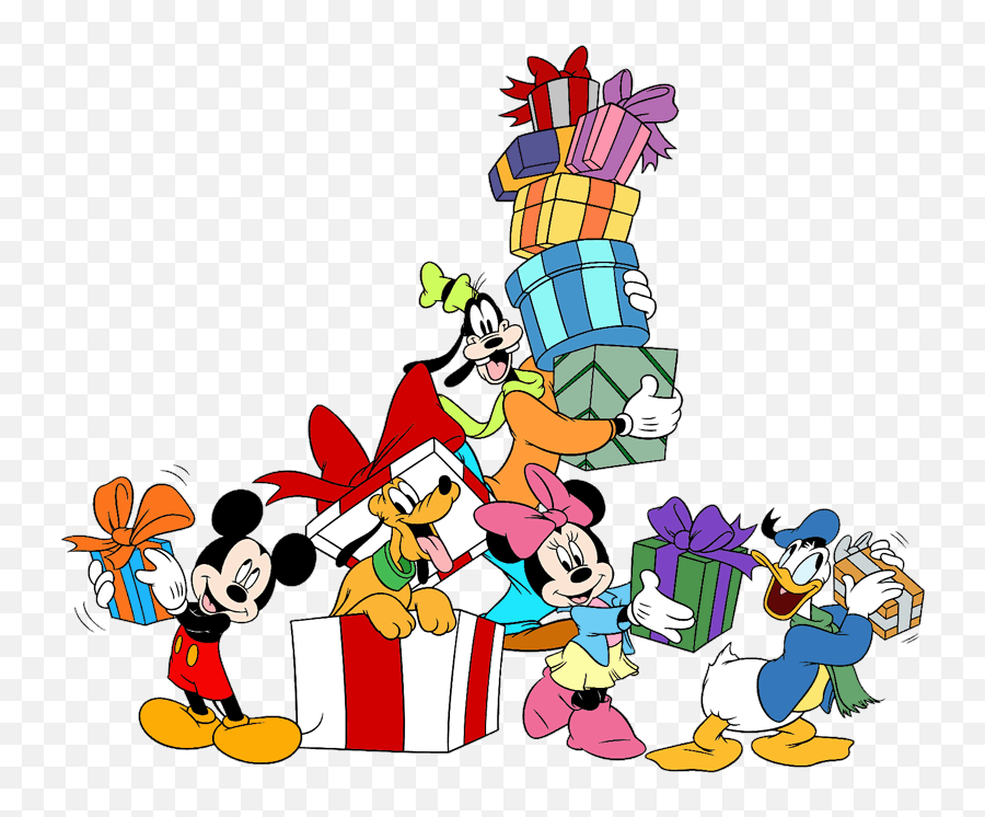 Christmas Mickey Mouse Minnie Donald - Disney Christmas Clipart Png,Donald Duck Icon