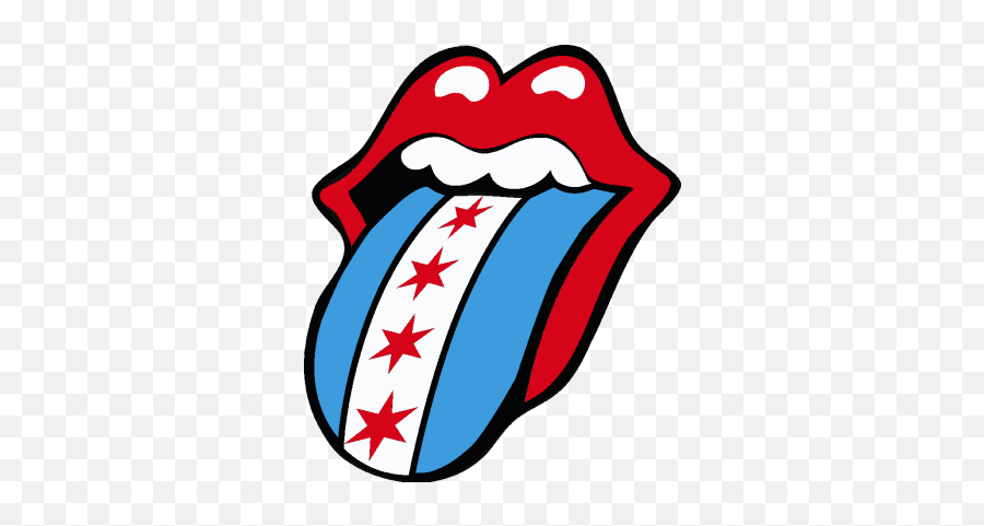 The Rolling Stones Chicago Flag Logo - Rolling Stones Chicago Logo Png,Chicago Flag Png