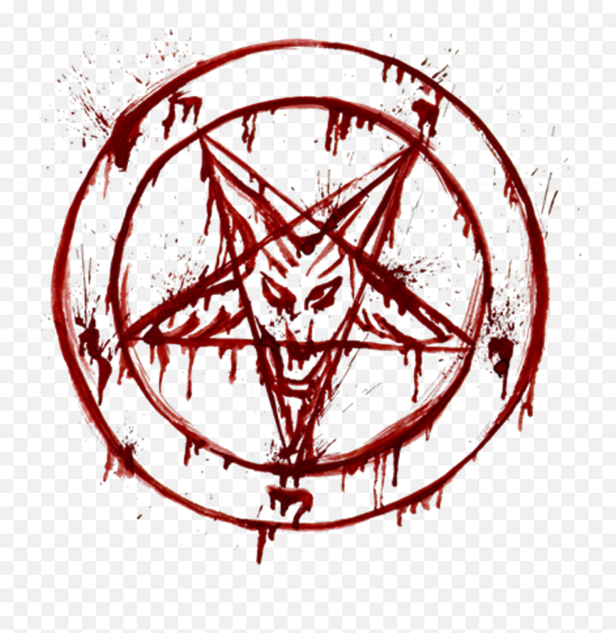 Download Hd 215kib 420x420 Pentagram - Satanic Symbols In Blood Png,Baphomet Png