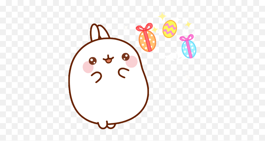 Happy Surprise Sticker By Molang Wallpaper - Molang Stickers Gifs Png,Lilo Pelekai Icon