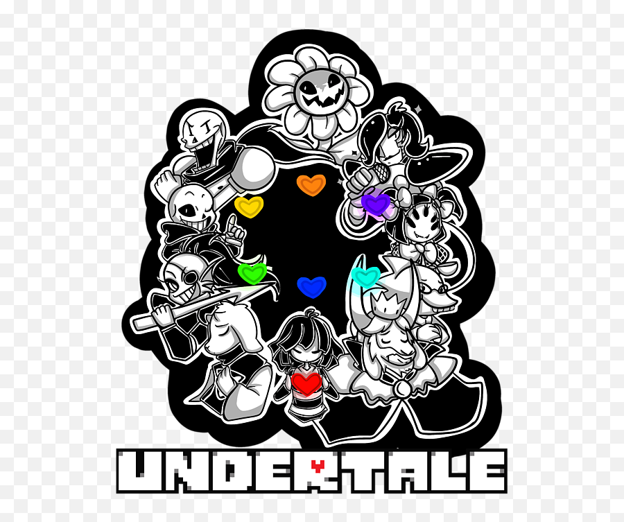 Shower Curtain For Sale - Undertale Background All Characters Png,Undertale Png
