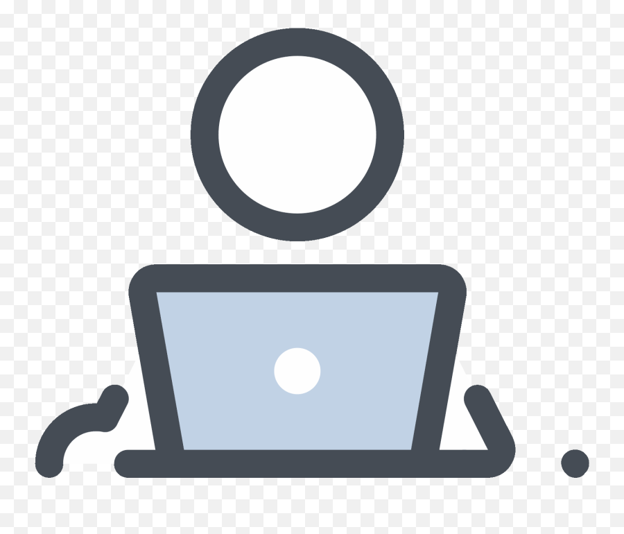 Download Working With A Laptop Icon - Circle Png Image With Smart Device,Laptop Icon Png Transparent