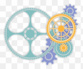 Download Hd Gear Color Computer Icons - Clipart Cogs And Wheels png