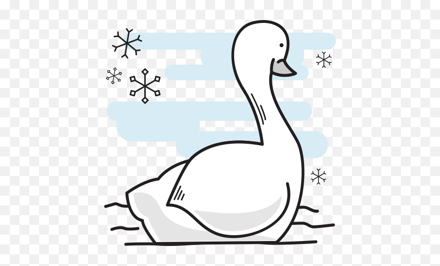 Bird Christmas Duck Goose Swan Swimming Icon - Christmas Day Png,Swan Png