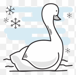 Bird Christmas Duck Goose Swan Swimming Icon - Christmas Day Png,Swan Png