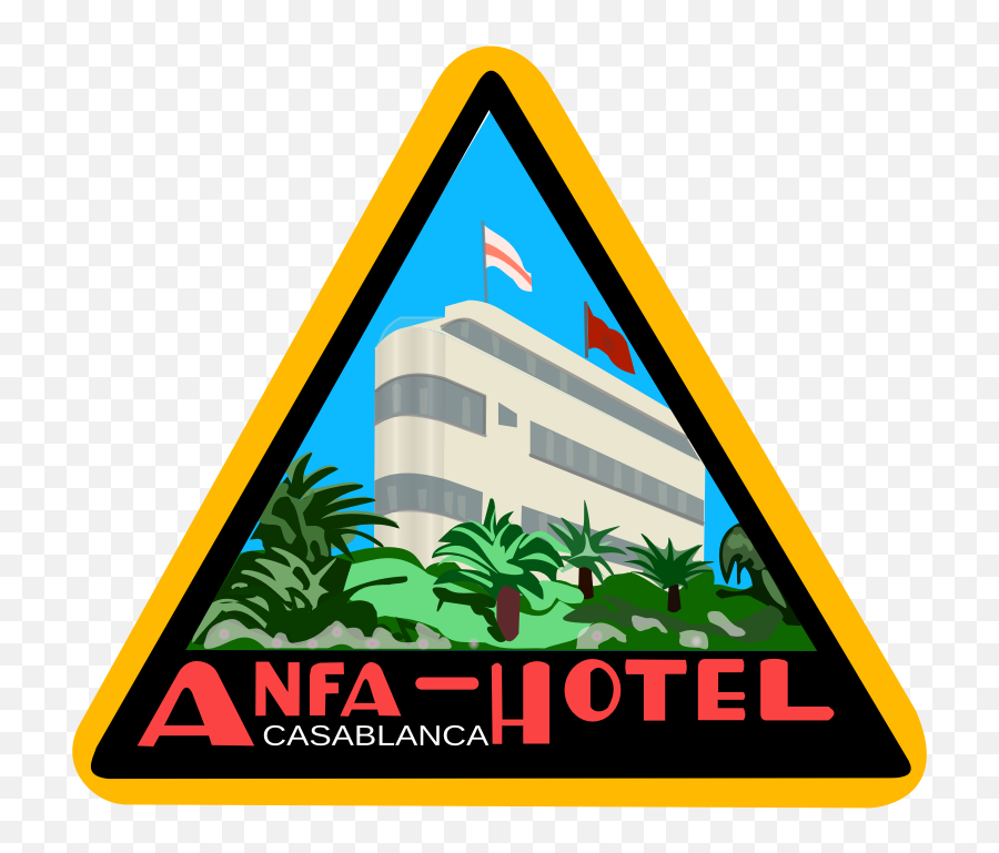 Old Sticker Hotel Casablanca - Clip Art Library Png,Hotel Icon Transparent
