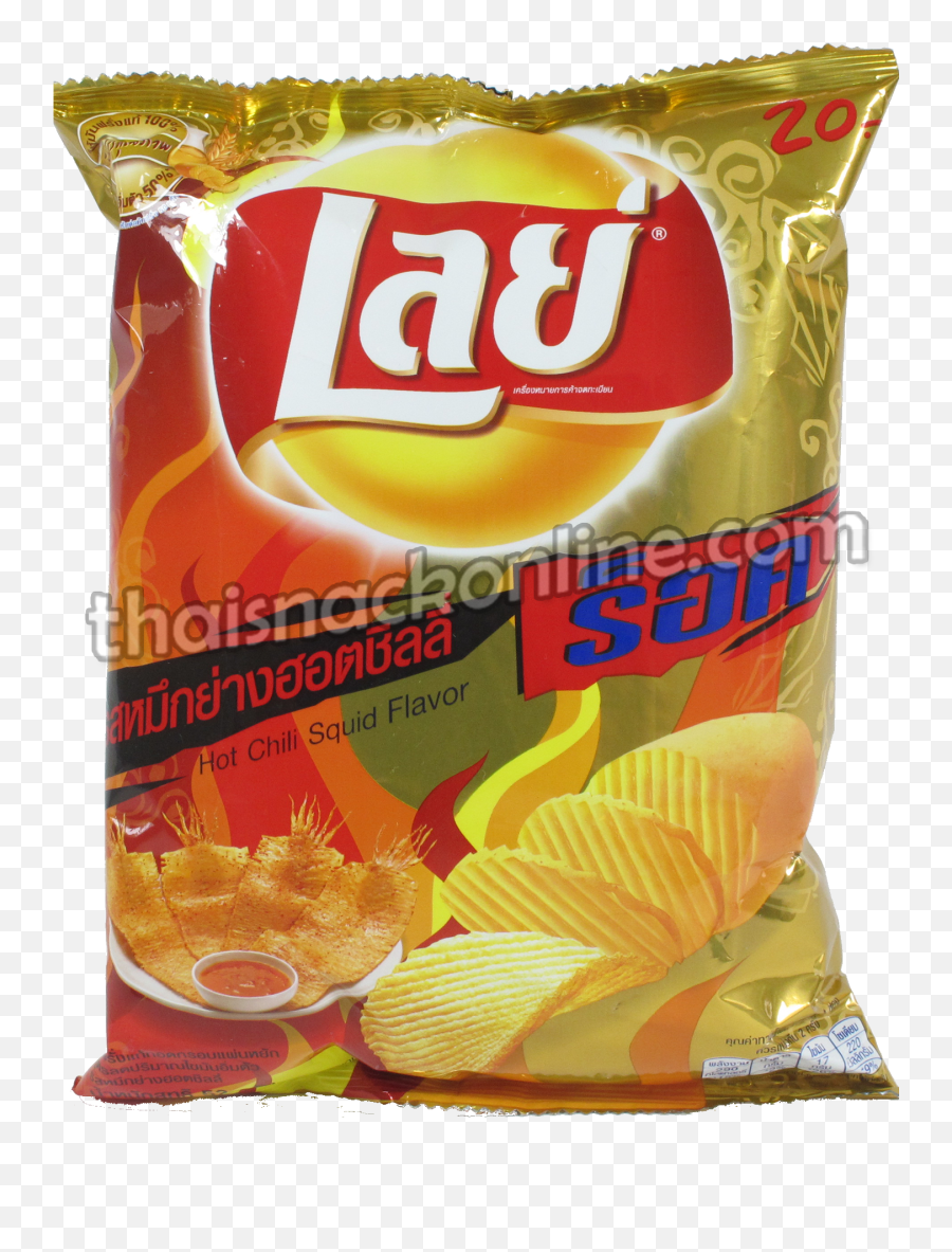 Potato Chips Hot Chilli Squid - Lays Thailand Sotong Png,Lays Png