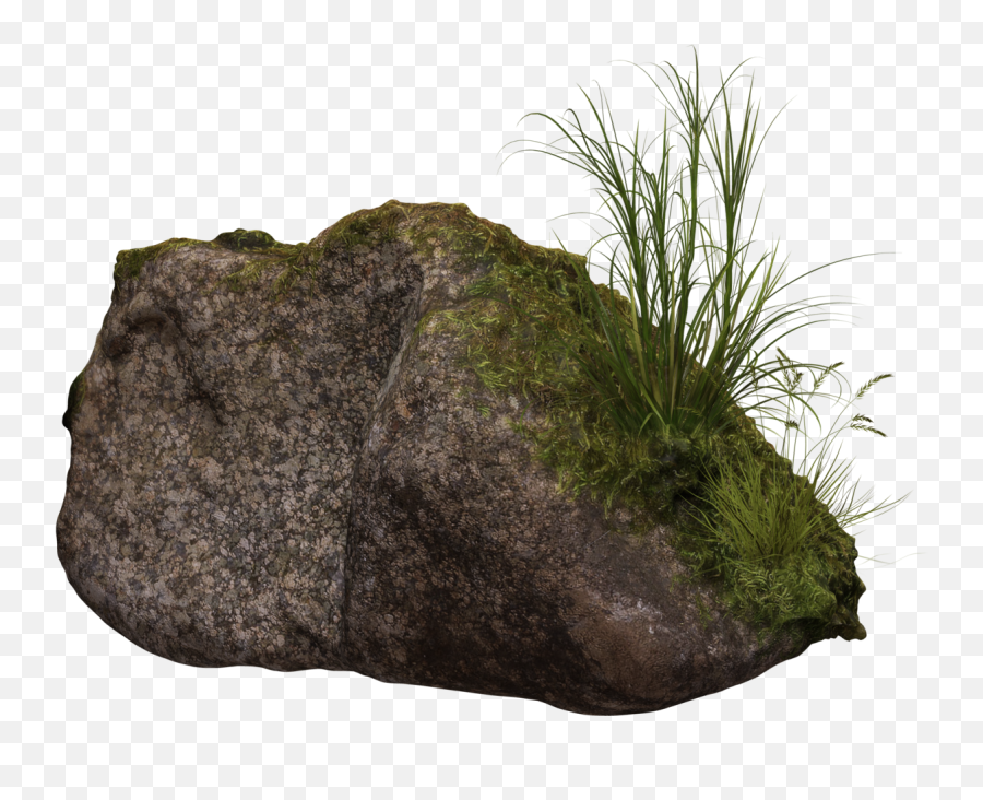 Stone Png Image Arts - Moss On Rock Drawing,Nature Png