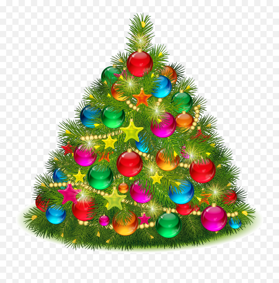 Christmas Tree Clipart Free Download - Decorated Christmas Tree Clipart Png,Christmas Tree Transparent Background