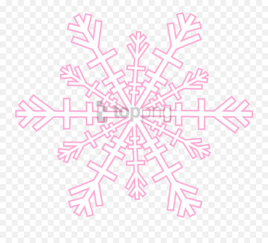 Download Snowflake Clipart Light Pink - Pink Snowflake Black 6 Little Snowflakes Png,Snowflakes Clipart Transparent Background