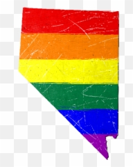 Download Hd Nevada Silhouette Lgbt Pride Flag - Nevada Visual Arts Png,Pride Flag Png