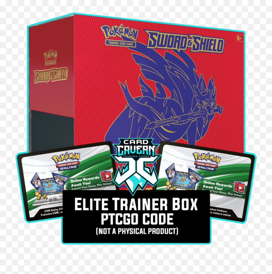 Sword U0026 Shield Etb - Zacian Sleeves And Deck Box Ptcgo Code Pokemon Cards Sword And Shield Etb Png,Sword And Shield Transparent