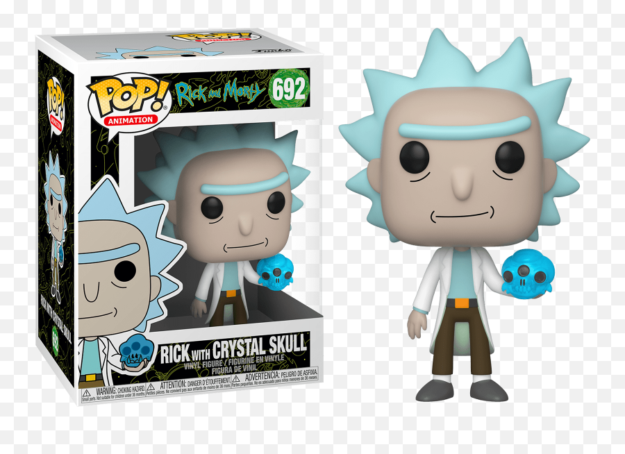Rick And Morty - Rick With Crystal Skull Pop Vinyl Figure Funko Pop Rick And Morty Png,Rick And Morty Transparent