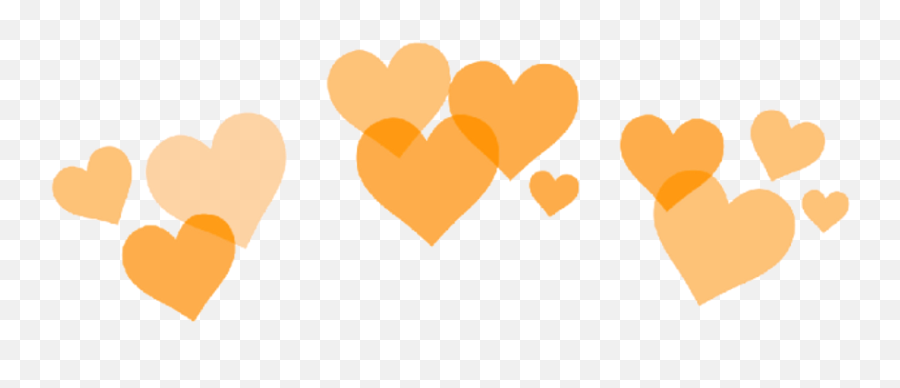 Download Orange Heart Hearts Crown Heartcrown - Hearts Png Transparent,Heart Transparent