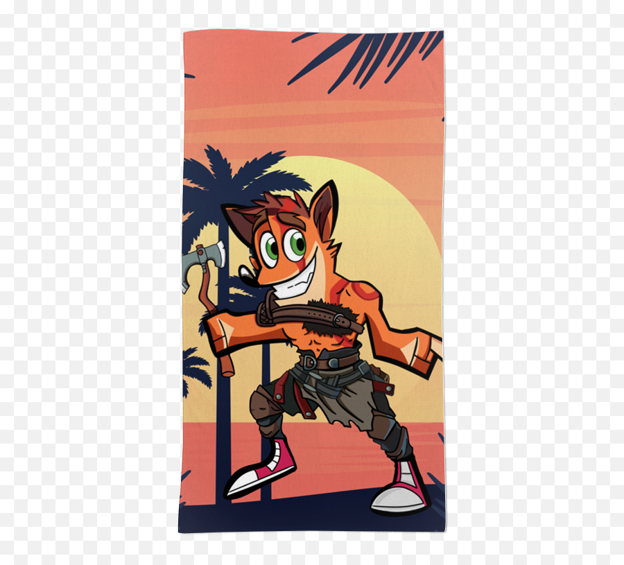 Toalha Krashtos God Of Woah De Jogo Velho Colab55 - Cartoon Png,Crash Bandicoot Woah Png