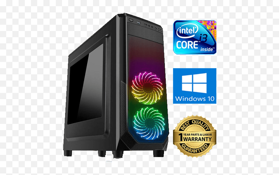 Download Intel I3 Gaming Pc - Cit Prism Black Rgb Png Image Intel Core I3,Gaming Pc Png