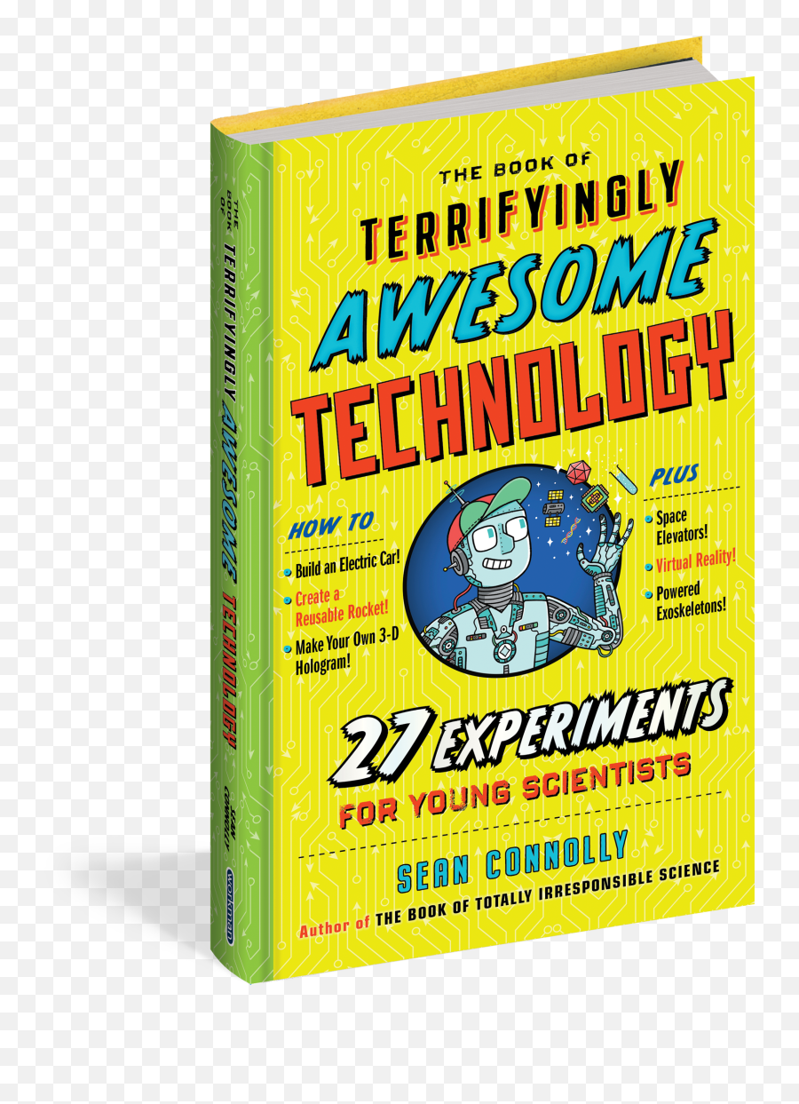 The Book Of Terrifyingly Awesome Technology - Vintage Advertisement Png,Book Transparent