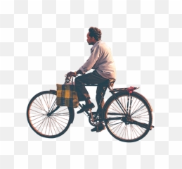 Download Person Riding Bike Png - Indian Man Bicycle
