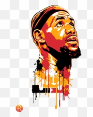 Lebron James Greeting Card - Kobe Bryant Monochromatic Art png