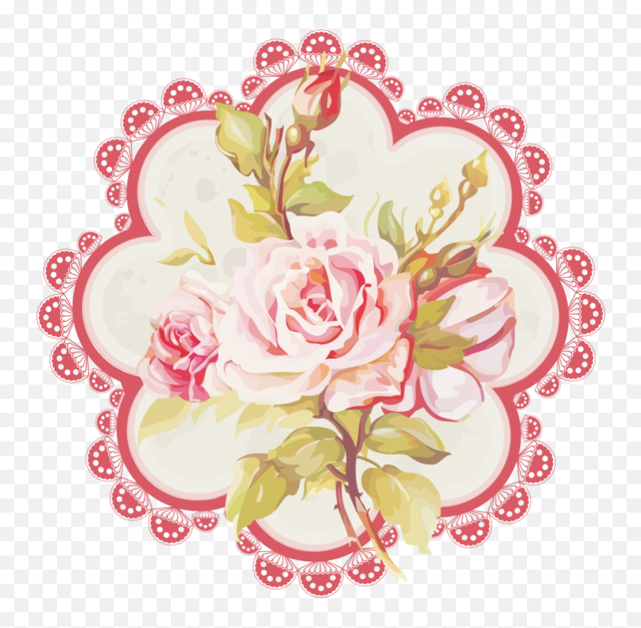 Romantic Pink Flower Border Png Photo - Clip Art,Pink Flower Border Png