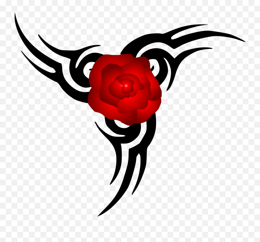 Tribal Tattoo With Rose Svg Vector - Tribal Tattoo Png,Tribal Tattoo Png