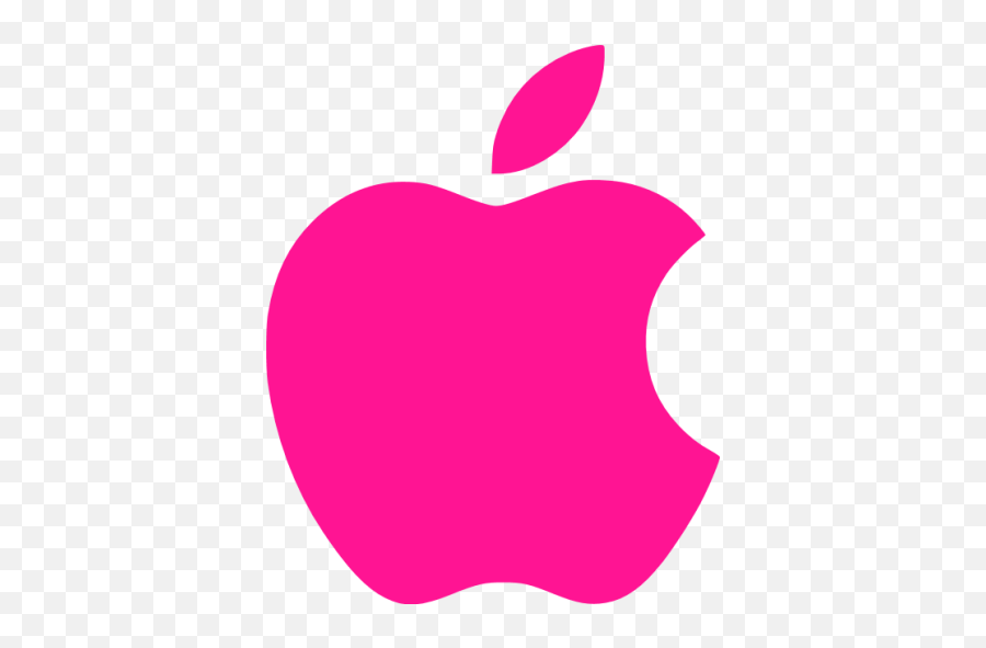 Deep Pink Apple Icon - Free Deep Pink Site Logo Icons Pink Apple Logo Png,Apple Logo.png