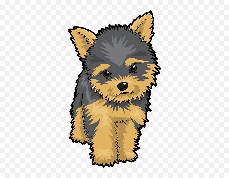 Cute Yorkshire Terrier Dog Png Clipart - Yorkie Clipart,Cute Dog Png