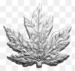 Fine Silver Coin U2013 The Canadian Maple Leaf 2015 - Png