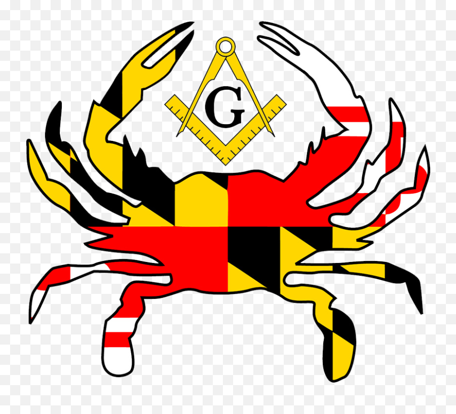 Flag In Crab Clipart Png Download - Maryland Crab Md Flag,Maryland Flag Png
