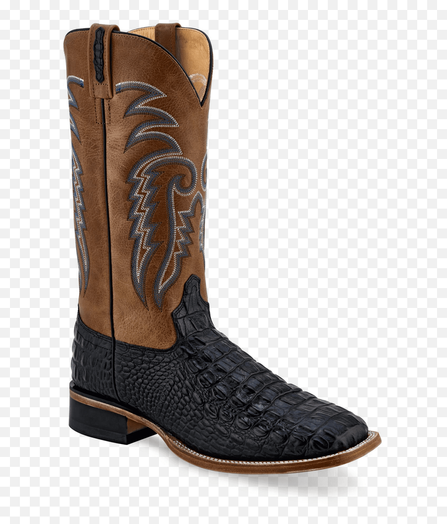 Old West Menu0027s Faux Horn Back Gator Print Leather Boots - Bsm1885 Durango Boot Png,Boot Print Png