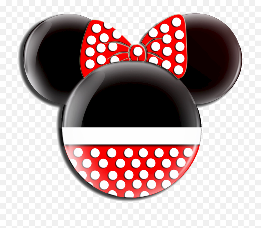 Mickey Mouse Face Clipart Png - Minnie Mouse Head Circle,Minnie Mouse Face Png