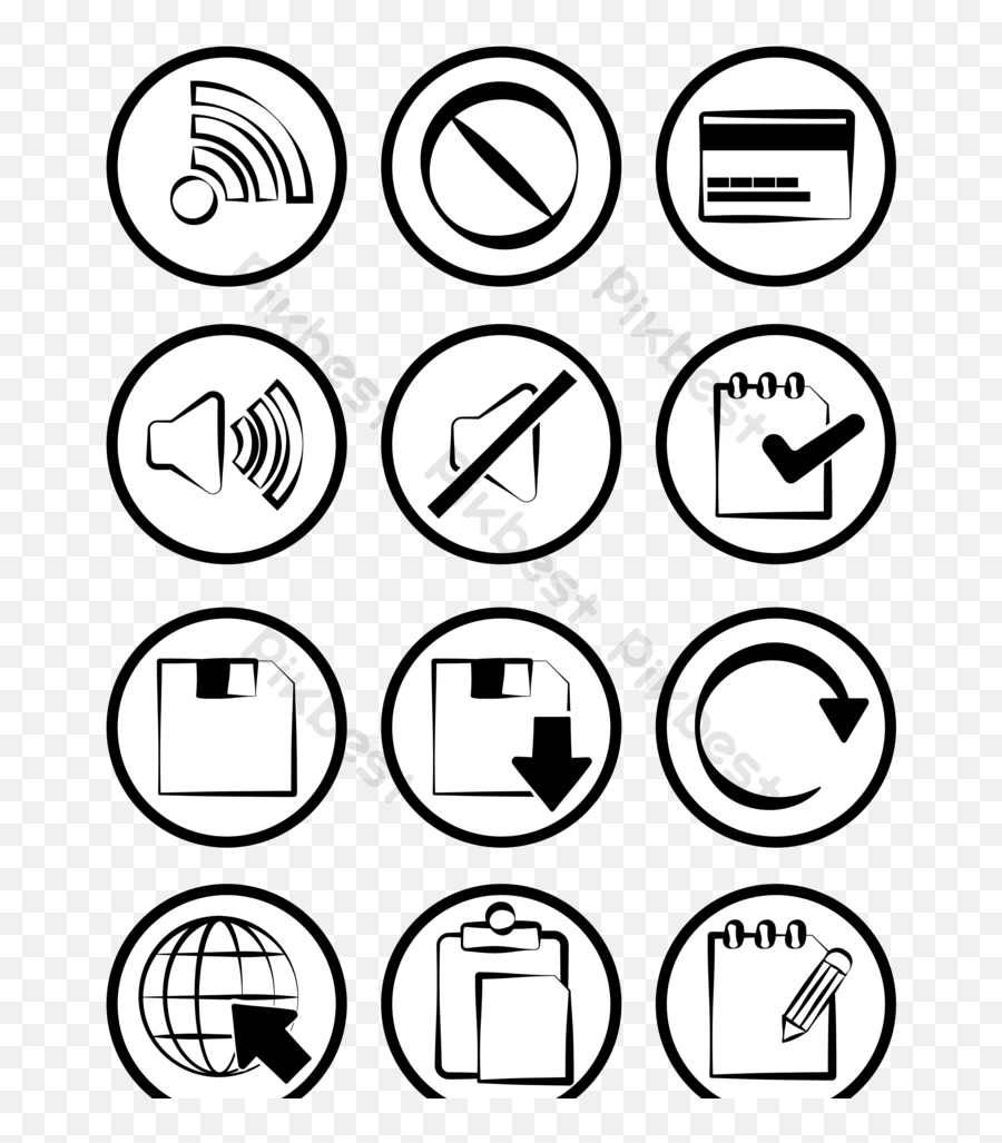 Black Simple App Icon Cartoon Ai Free Download - Pikbest Dot Png,Simple Line Icon