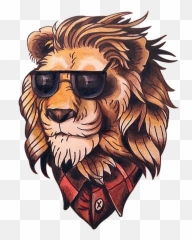 Lion Old School Flash New - Tattoo png