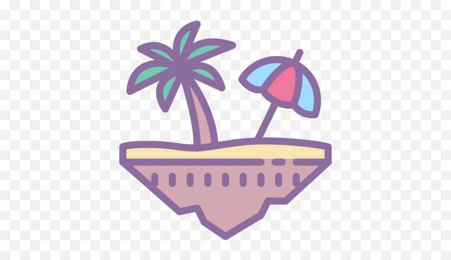 Floating Island Beach Icon - Girly Png,Island Icon