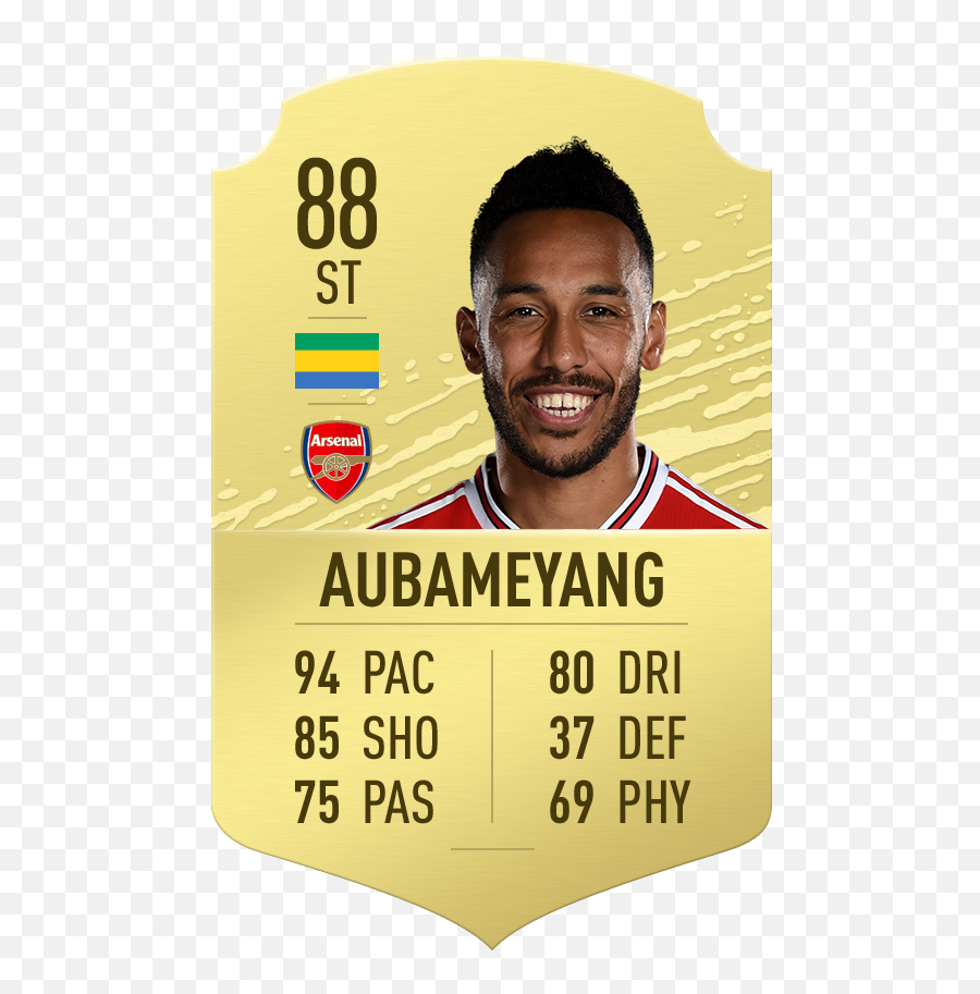 Twitter Reacts To Fifa20 Ratings - Aubameyang Fifa 20 Card Png,Smile Messi Icon Circle