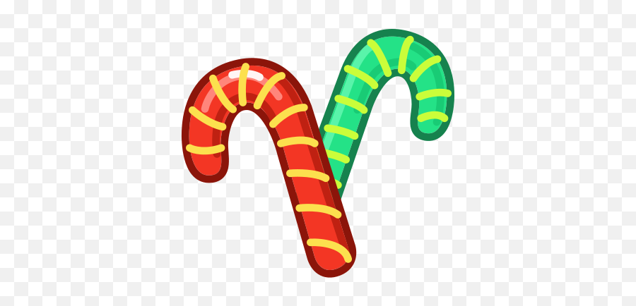 Candy Cane Canes Christmas Free Icon Of U0026 New Year - Language Png,Cane Icon